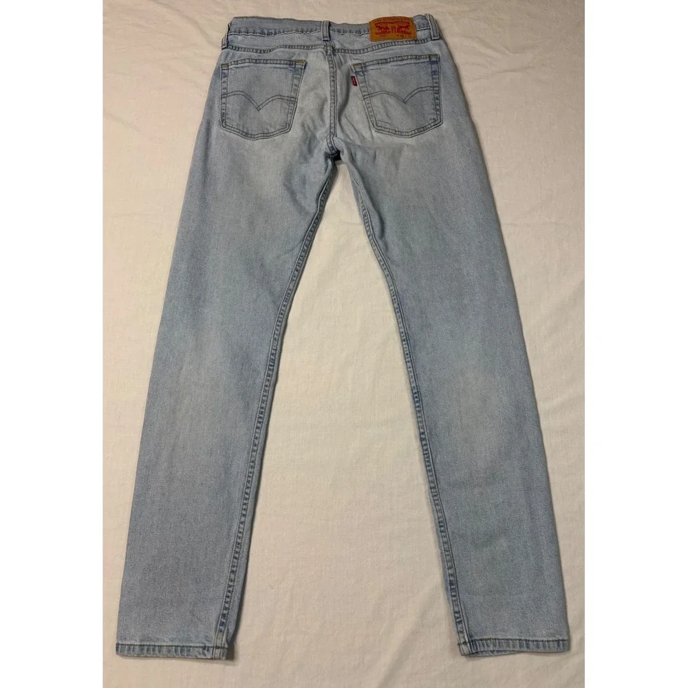 Levis 510 Skinny Fit Jeans Mens 29x32 Light Wash Denim Blue 05510-0875